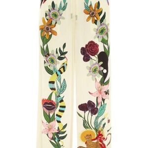 Alemais Meagan Floral Print Wide-Leg silk Pants